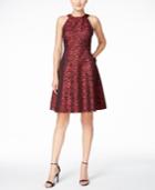Calvin Klein Printed Fit & Flare Party Dress