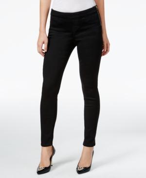 Thalia Sodi Black Wash Side-zip Jeggings, Only At Macy's