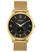 Citizen Drive From Citizen Eco-drive Men's Gold-tone Stainless Steel Mesh Bracelet Watch 40mm