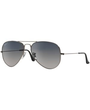 Ray-ban Polarized Original Aviator Gradient Sunglasses, Rb3025 62