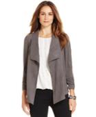 Alfani Faux-suede Draped Cardigan, Only At Macy's