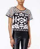 Bar Iii Crocheted Mesh-back Top, Only At Macy's