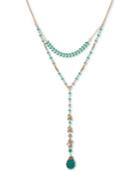 Lonna & Lilly Gold-tone Bead & Stone Layered Lariat Necklace