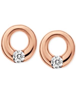 Skagen Elin Rose Gold-tone Circle Stud Earrings