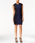 Betsey Johnson Contrast Lace-applique Sheath Dress