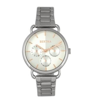 Bertha Quartz Gwen Collection Silver Stainless Steel Watch 36mm