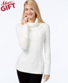 Calvin Klein Cowl-neck Cable-knit Sweater