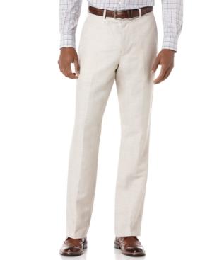 Perry Ellis Men's Big And Tall Linen Blend Herringbone Pants