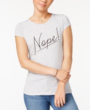 Wound Up Juniors' Nope Graphic T-shirt