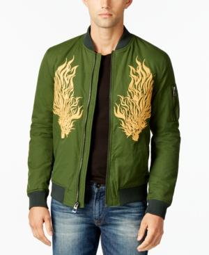 Guess Men's Explorer Embroidered Bomber Jacket