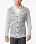 Alfani Men's Big And Tall Colorblocked Textured-panel Cardigan, Only At Macy's
