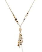 Inc International Concepts Gold-tone Multi-bead Tassel Pendant Necklace, Only At Macy's