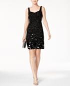 Adrianna Papell Beaded Sequined Cocktail Dress
