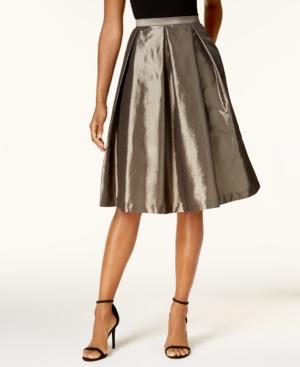 Alex Evenings A-line Metallic Pleated Skirt
