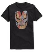 Mighty Fine Men's Iron Man Face Graphic-print T-shirt