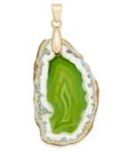 Inc International Concepts Gold-tone Green Agate Stone Charm, Only At Macy's