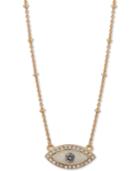 Lonna & Lilly Gold-tone Crystal & Imitation Pearl Evil Eye Pendant Necklace, 16 + 3 Extender