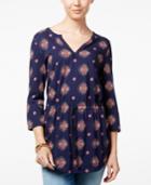 Tommy Hilfiger Camilla Printed Smocked Tunic, Only At Macy's