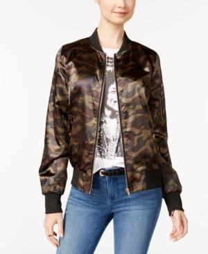 Say What? Juniors' Camo Bomber Jacket