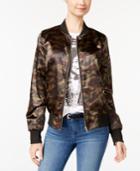 Say What? Juniors' Camo Bomber Jacket