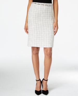 Tahari Asl Petite Boucle Belted Pencil Skirt