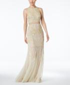 Adrianna Papell Illusion 2-pc. Beaded Gown