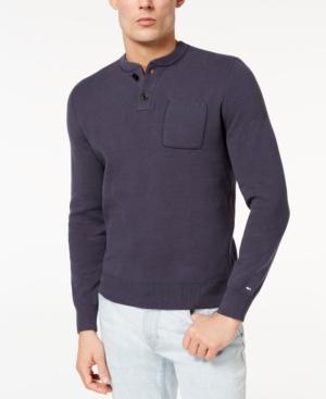 Tommy Hilfiger Men's Washington Henley Waffle Sweater