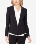 Tahari Asl Deep-v Kiss-front Blazer
