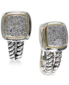 Effy Diamond Drop Earrings (1/5 Ct. T.w.) In Sterling Silver & 18k Gold