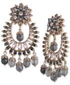 Marchesa Gold-tone Multi-stone Chandelier Earrings