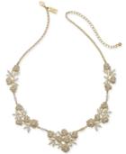 Kate Spade New York Gold-tone Crystal Flower Collar Necklace, 16 + 3 Extender