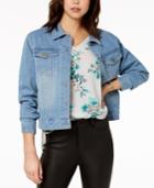 Say What? Juniors' Cotton Embroidered Denim Jacket