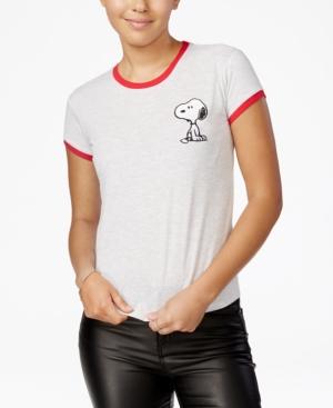Peanuts Juniors' Patch Graphic Ringer Tee