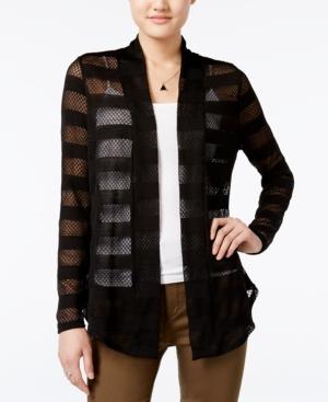 Bar Iii Striped Mesh Cardigan, Only At Macy's