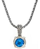Balissima By Effy Blue Topaz Round Pendant (5-3/4 Ct. T.w.) In 18k Gold And Sterling Silver