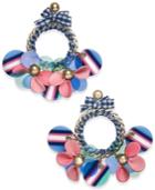 Kate Spade New York 14k Gold-plated Stone, Ribbon & Leather Statement Drop Earrings