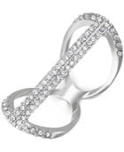Inc International Concepts Silver-tone Crystal Pave Bar Ring, Only At Macy's