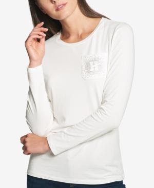 Tommy Hilfiger Embellished T-shirt, Created For Macy's