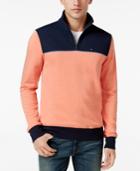 Tommy Hilfiger Men's Two-tone Quarter-zip Terry Sweatshirt