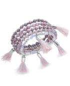 Inc International Concepts Silver-tone Bead & Tassel Multi-layer Stretch Bracelet, Created For Macy's