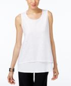 Alfani Prima Layered-look Textured Top, Only At Macy's