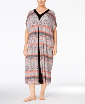 Ellen Tracy Plus Size Contrast-panel Caftan