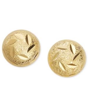 Giani Bernini 24k Gold Over Sterling Silver Earrings, Decorated Ball Stud
