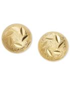 Giani Bernini 24k Gold Over Sterling Silver Earrings, Decorated Ball Stud