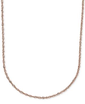 18 Italian Gold Two-tone Perfectina Chain Necklace In 14k Rose Gold & Rhodium Plate