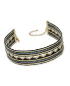 Inc International Concepts Gold-tone Multi-bead Wide Choker Necklace, Created For Macy's