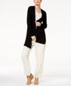Eileen Fisher Wool Ribbed-knit Long Cardigan