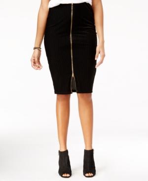 Material Girl Juniors' Striped Velvet Pencil Skirt, Only At Macy's