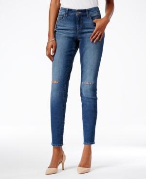 Style & Co. Petite Deconstructed Lorimer Wash Skinny Jeans, Only At Macy's