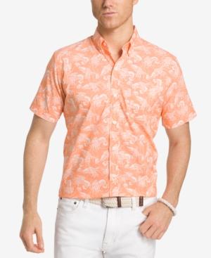 Izod Men's Lobster-print Cotton Shirt